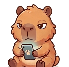 Cappy checking the app